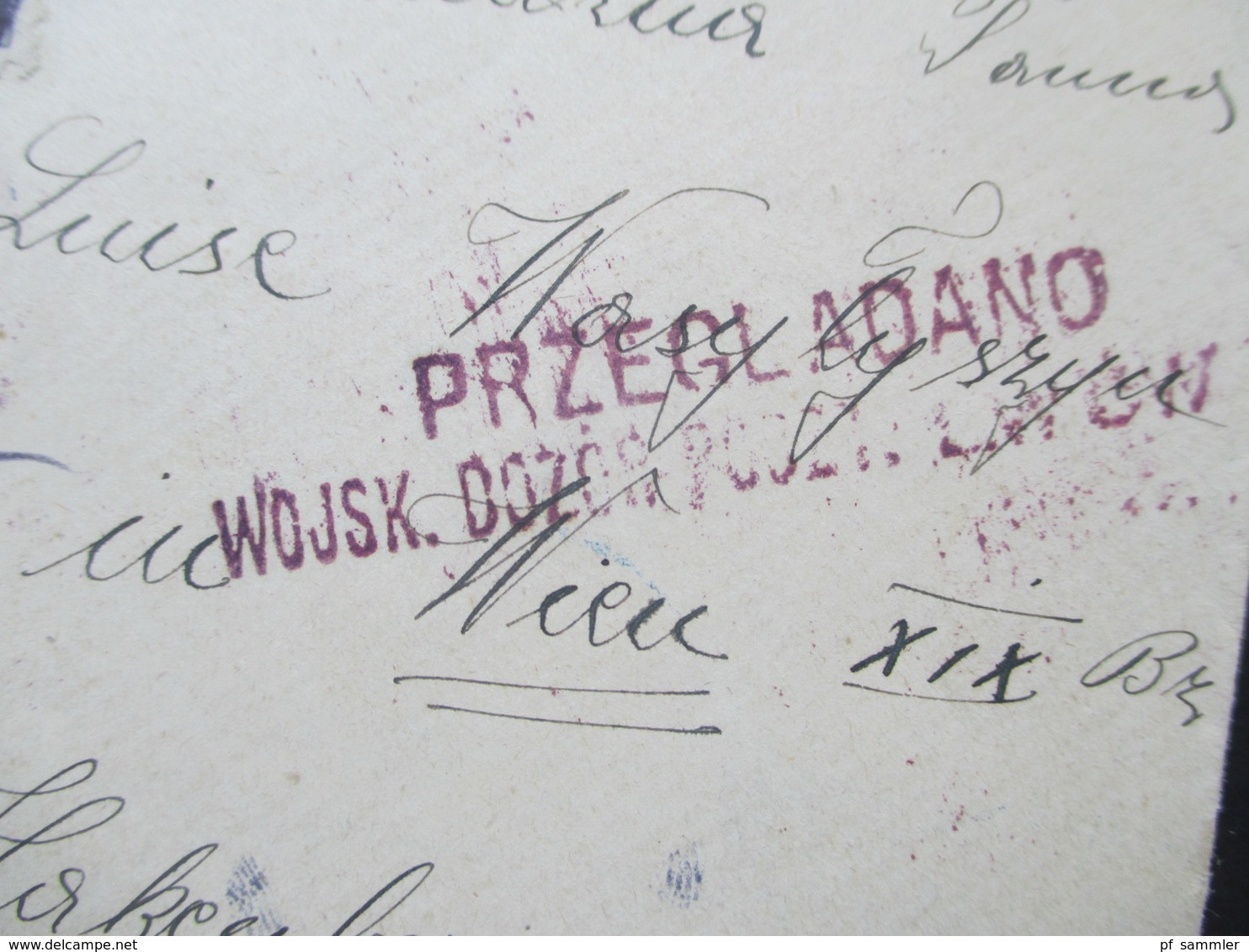 Polen / Österreich 1920 Rekommandirt. L2 Przegl Adano Und Stempel Teumacz - Brieven En Documenten