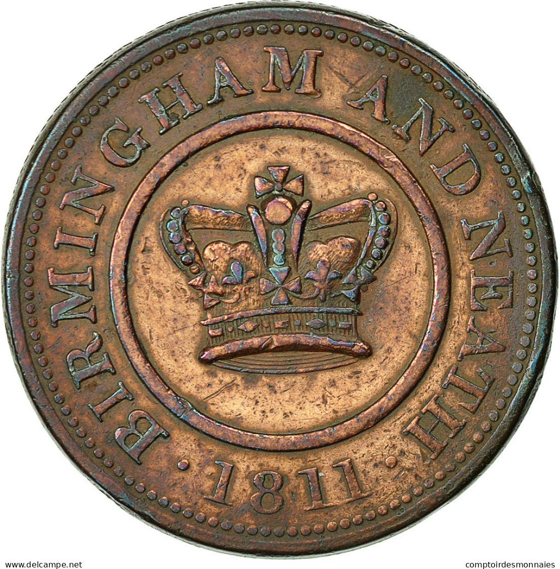 Monnaie, Grande-Bretagne, Crown Copper Company, Penny Token, 1811, Birmingham - Otros & Sin Clasificación