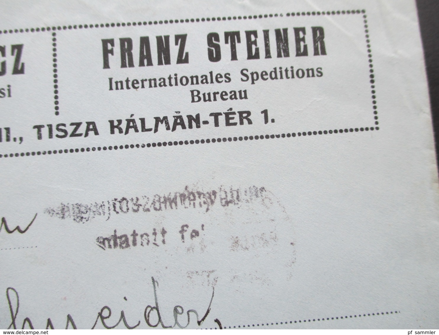 Ungarn 1920 Express Brief Nach Wien. Franz Steiner Int. Peditions Bureau. Rückseitig Frankiert! Nr. 203 Als 4er Streifen - Lettres & Documents