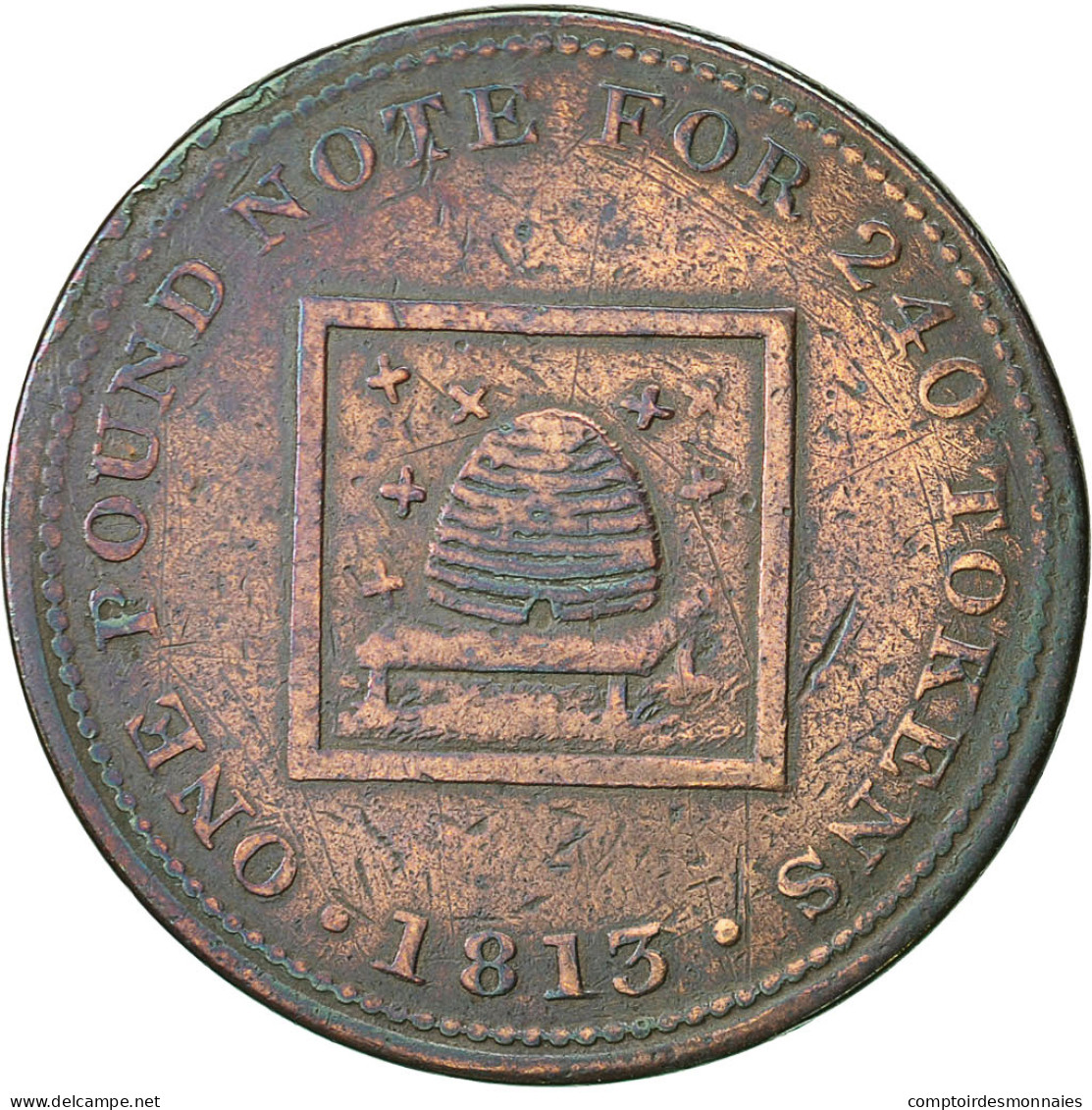Monnaie, Grande-Bretagne, Staffordshire, James Atherton, Penny Token, 1813 - Other & Unclassified