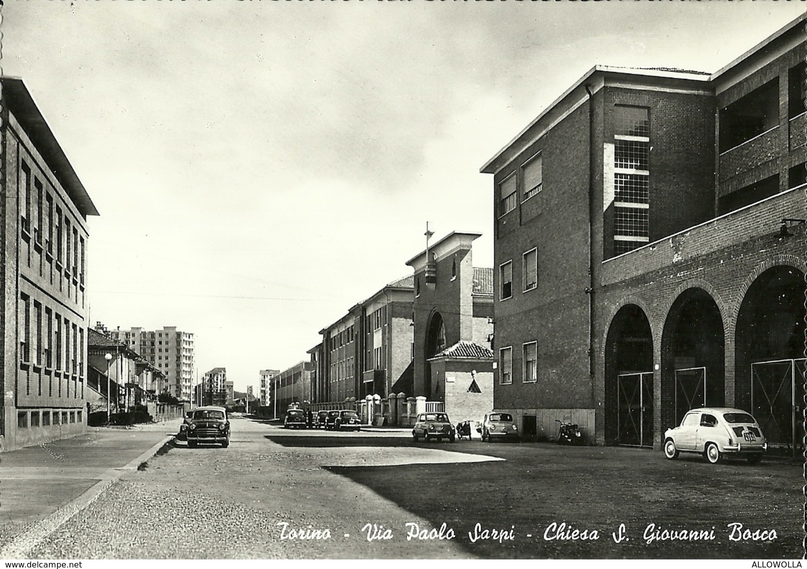 771" TORINO - VIA PAOLO SARPI - CHIESA S. GIOVANNI BOSCO CON AUTO E MOTO " CART ANIM NON SPED. - Églises