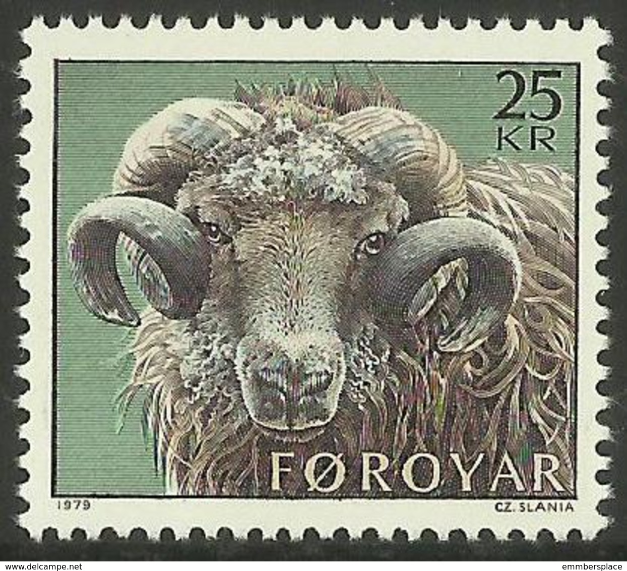 Faroe Islands - 1979 Sheep-rearing 25k MNH **   SG 41  Sc 42 - Faroe Islands