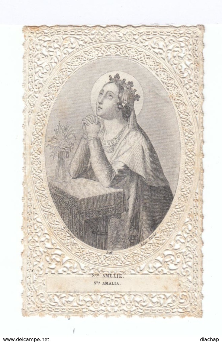 Image Pieuse. Sainte Amélie Priant. Santa Amelia. Editeur: Turgis Jeune, Paris. (107) - Images Religieuses