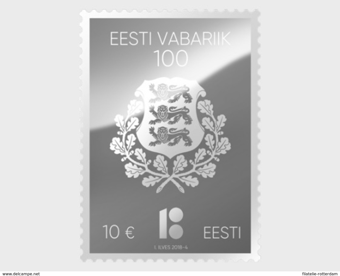 Estland / Estonia - Postfris / MNH - 100 Jaar Republiek (Silver Stamp!!) 2018 Very Rare!! - Estonia