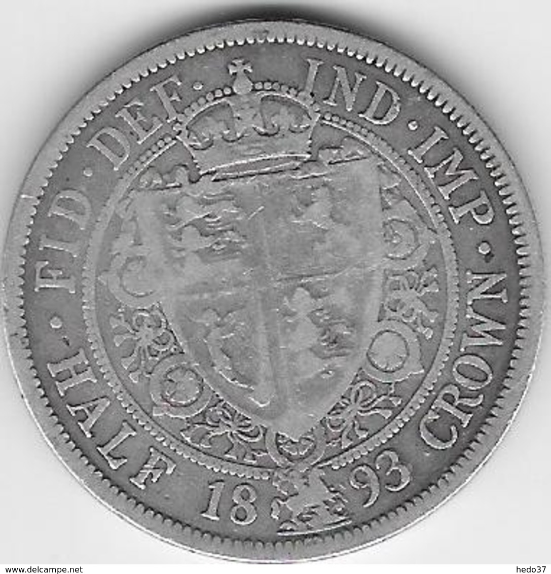 Grande Bretagne - Half Crown - 1893 - Argent - Autres & Non Classés