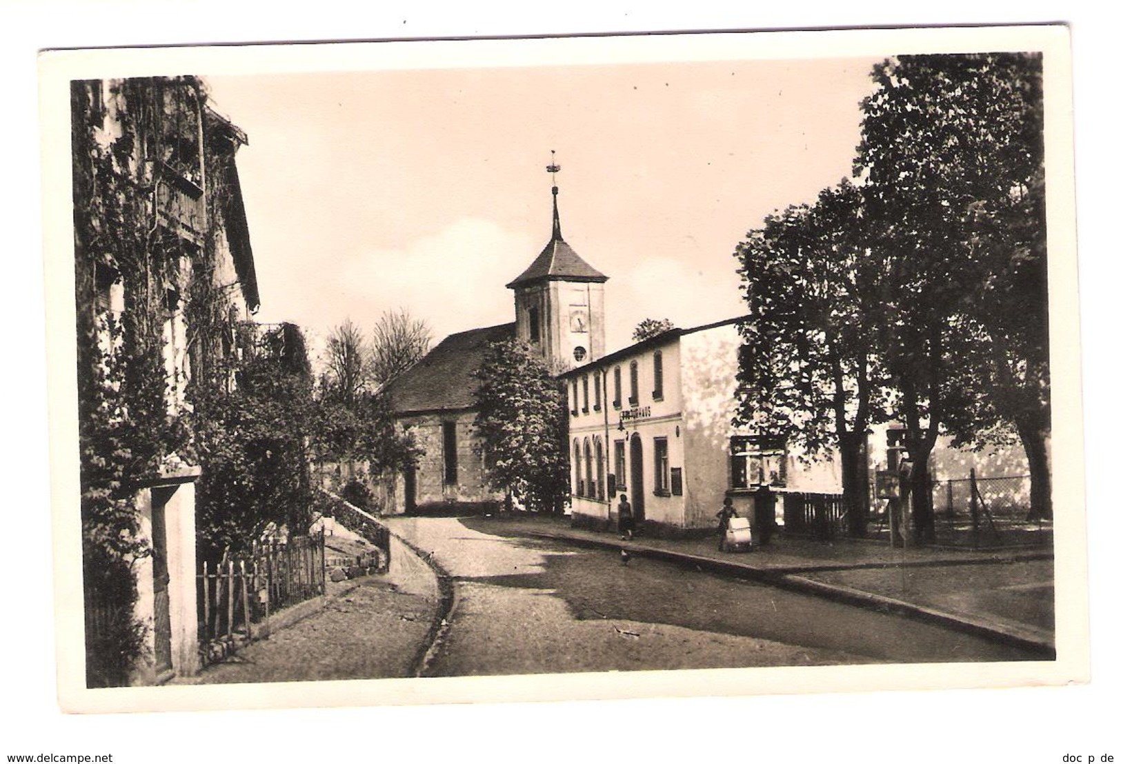 Deutschland - Flecken Zechlin Bei Rheinsberg - Kulturhaus Und Kirche - Alte Strassenansicht - Zechlin