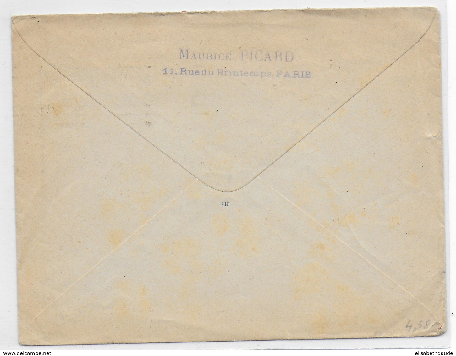 1922 - ENVELOPPE ENTIER SEMEUSE Avec JOLI AFFRANCHISSEMENT TRICOLORE COMPLEMENTAIRE De PARIS => GENEVE (SUISSE) - Standaardomslagen En TSC (Voor 1995)