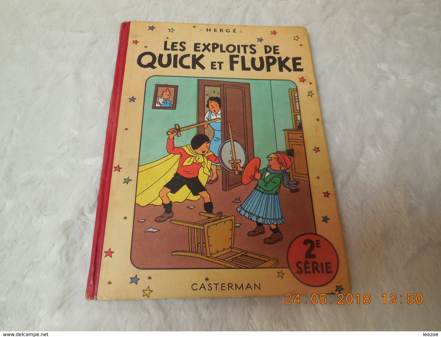 BD 4e PLAT B3 DOS TOILE ROUGE Les Exploits De Quick Et Flupke 2e Série..Copyright By Editions Casterman 1949 - Quick Et Flupke