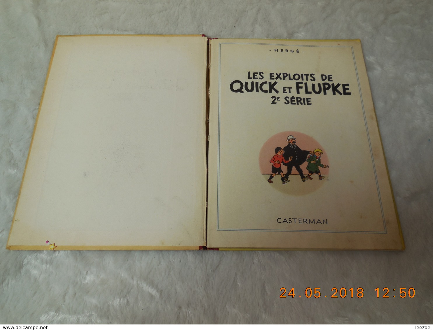 BD 4e PLAT B3 DOS TOILE ROUGE Les Exploits De Quick Et Flupke 2e Série..Copyright By Editions Casterman 1949 - Quick Et Flupke