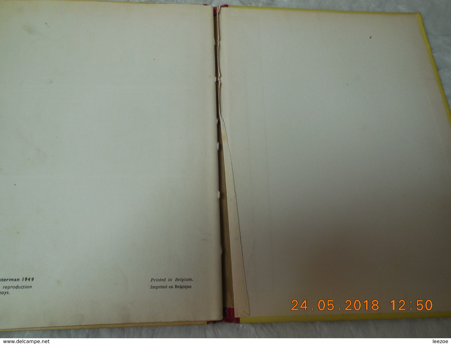 BD 4e PLAT B3 DOS TOILE ROUGE les exploits de Quick et Flupke 2e série..Copyright by Editions Casterman 1949