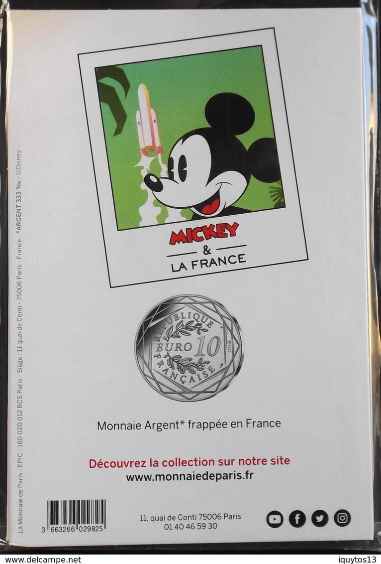 France - Monnaie De Paris - Pièce De 10 Euros Argent 333/1000 - Mickey - N°7 - Neuve Sous Blister D'achat - France