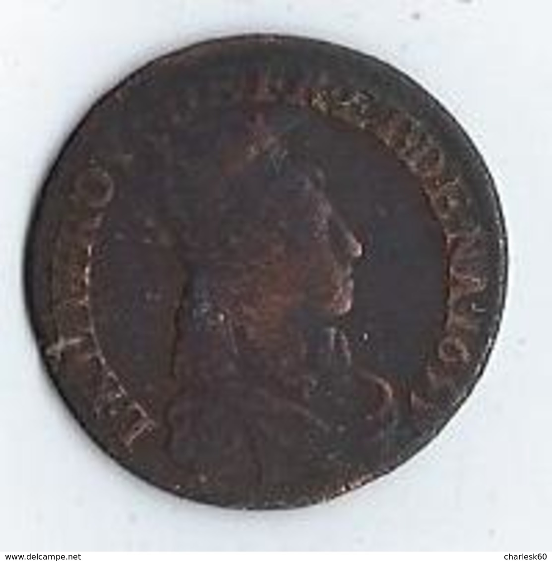 Monnaie Liard De France Louis XIV 1655 - 1610-1643 Luigi XIII Il Giusto