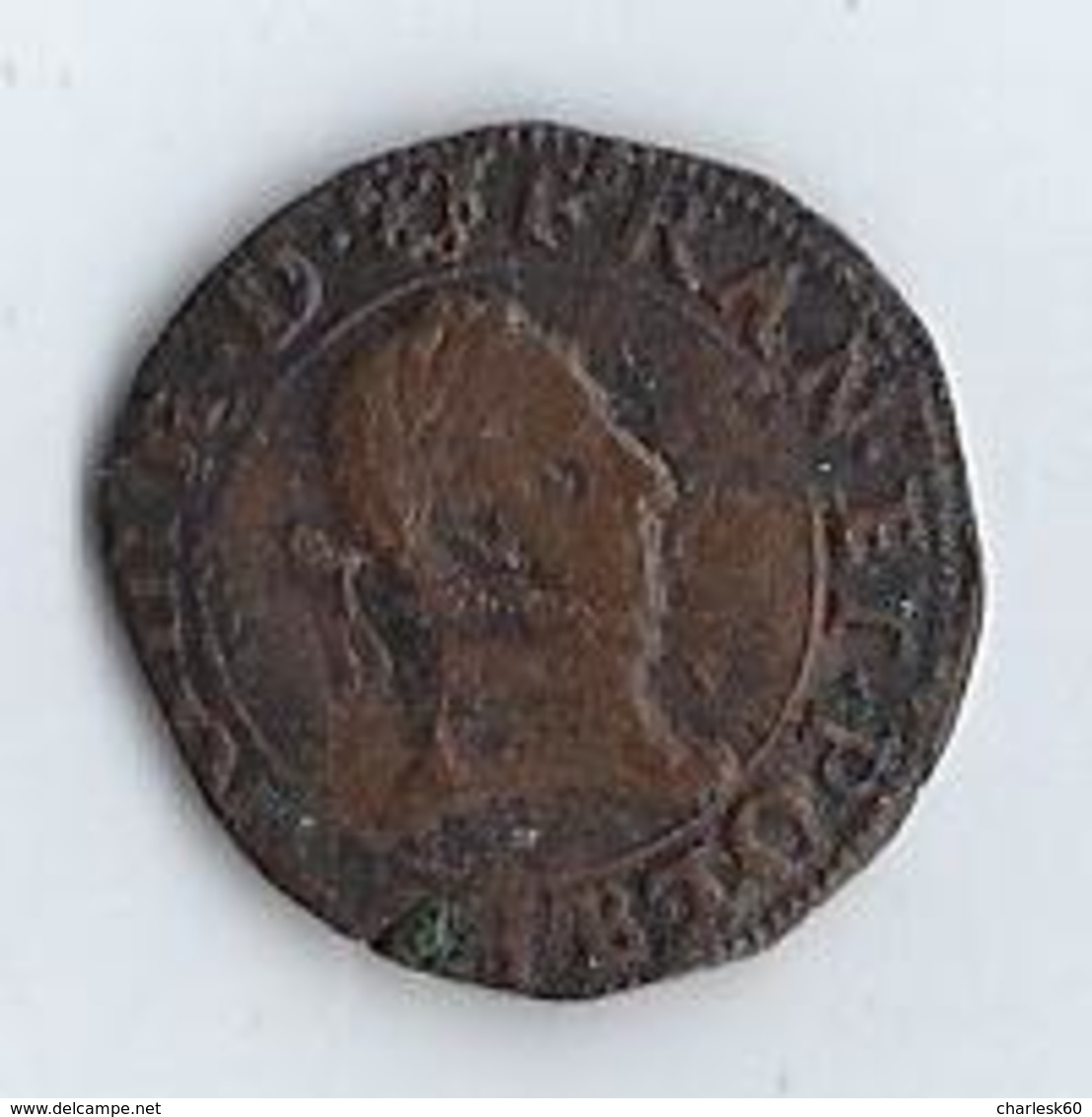 Monnaie Double Tournois Henri III 1585 - 1574-1589 Enrique III