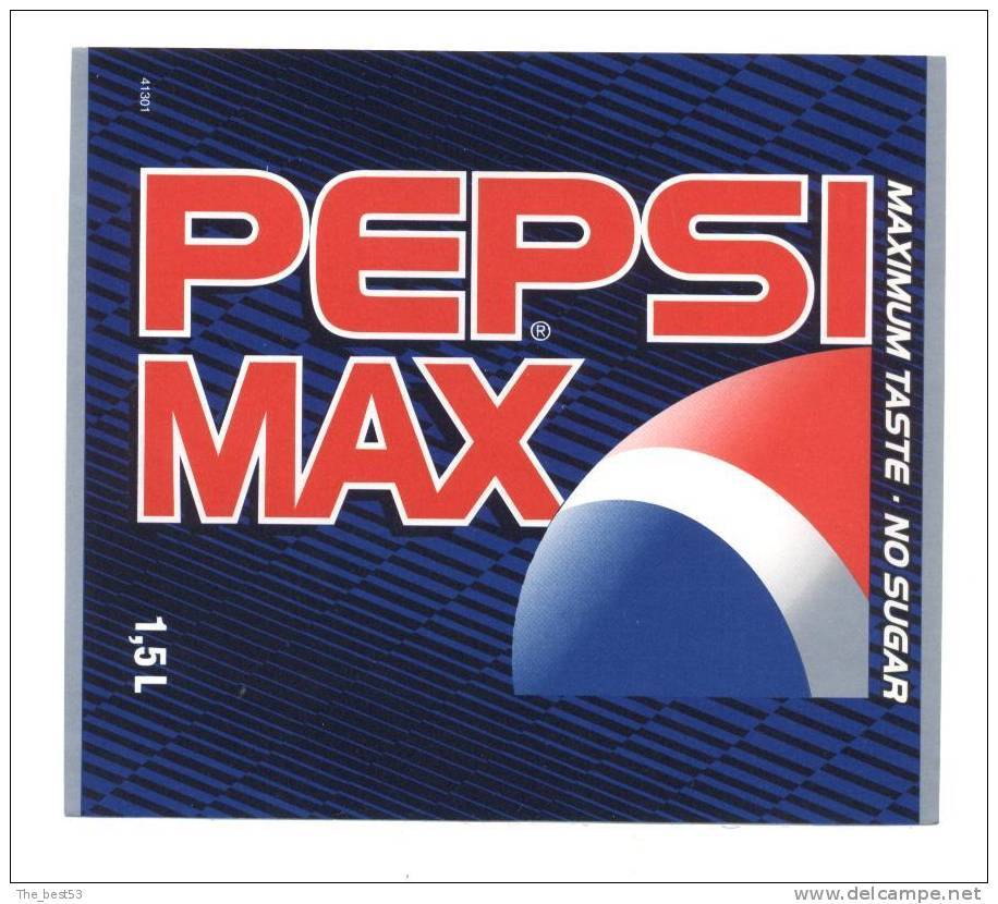 Etiquette    Pepsi Max   1.5 L - Other & Unclassified