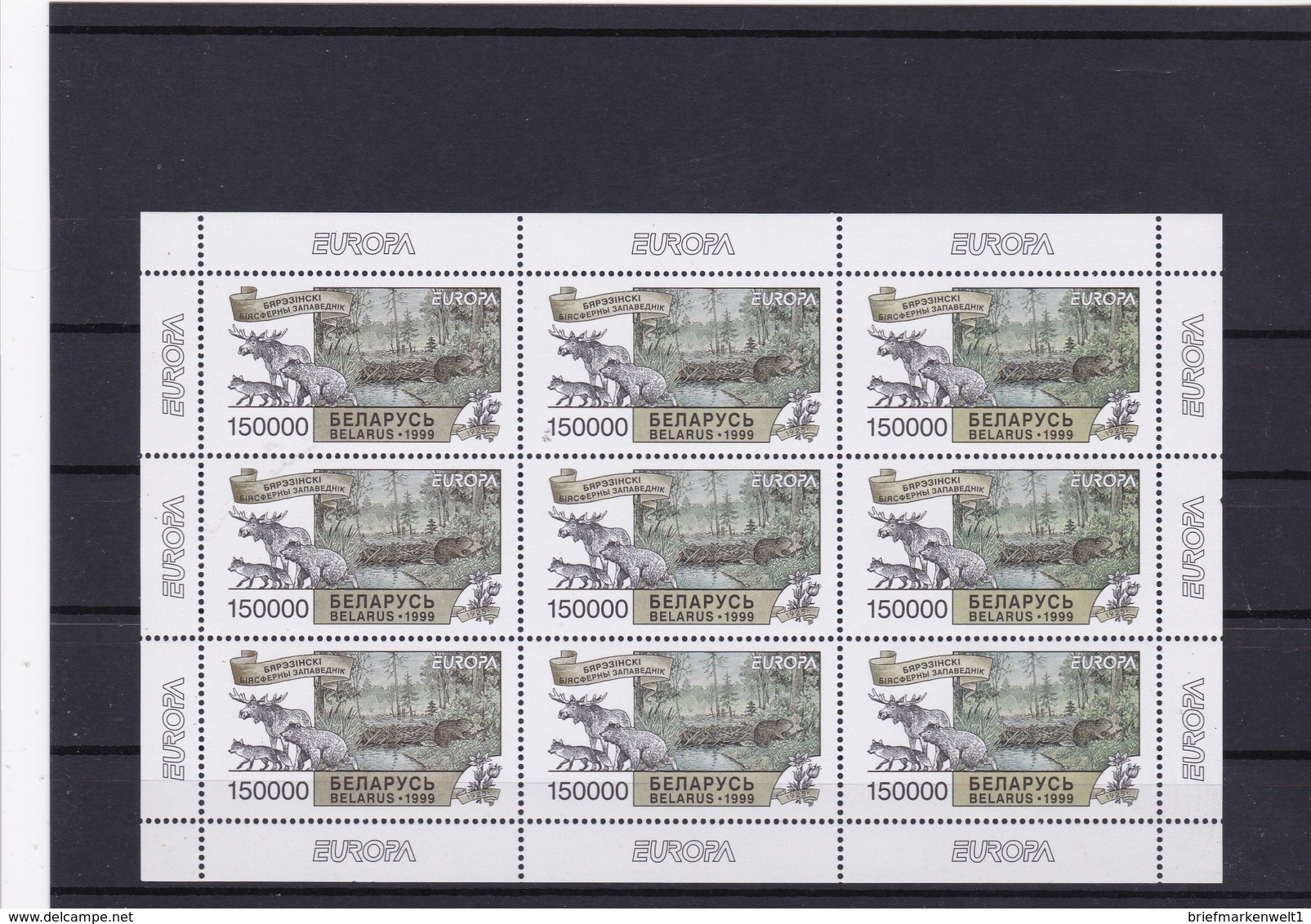 Europa Cept, Weißrussland Nr. 316/17** KB (K 2890) - 1999