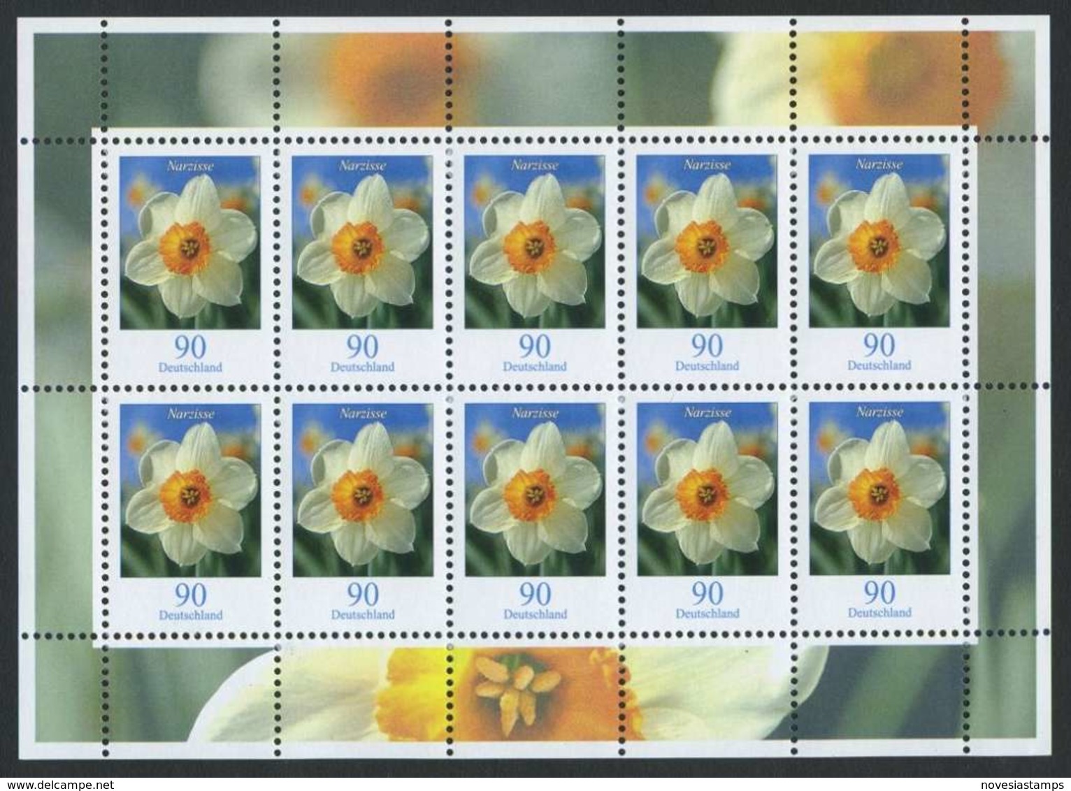 !a! GERMANY 2006 Mi. 2506 MNH SHEET(10) -Daffodil - 2001-2010