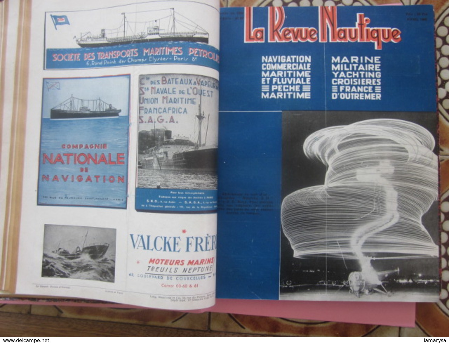 1949-RELIURE:LA REVUE NAUTIQUE-MARINE MILITAIRE-NAVIGATION COMMERCIAL,MARITIME,FLUVIAL,PÊCHE,YACHTING,CROISIÈRE-FR-Oumer