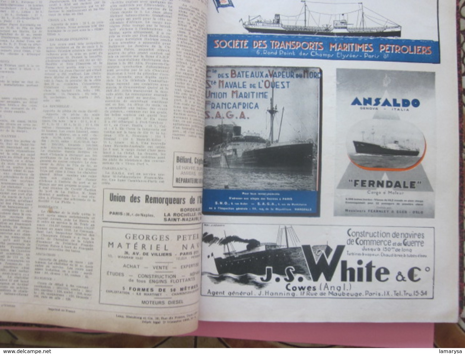 1949-RELIURE:LA REVUE NAUTIQUE-MARINE MILITAIRE-NAVIGATION COMMERCIAL,MARITIME,FLUVIAL,PÊCHE,YACHTING,CROISIÈRE-FR-Oumer