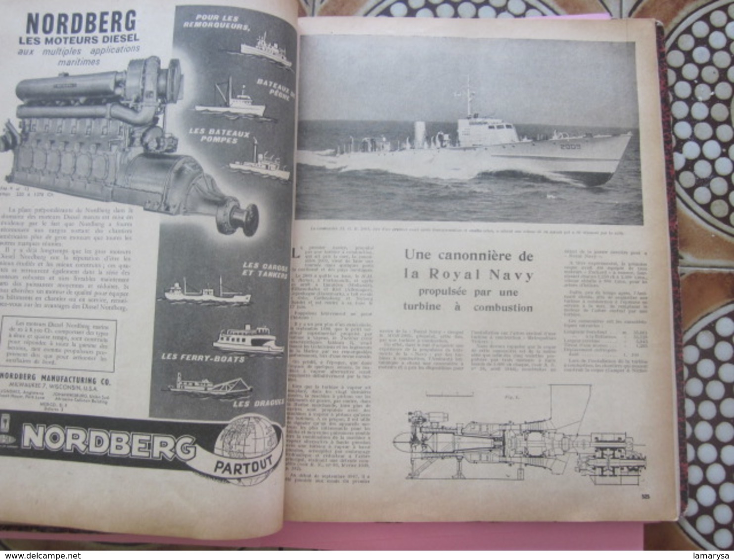 1949-RELIURE:LA REVUE NAUTIQUE-MARINE MILITAIRE-NAVIGATION COMMERCIAL,MARITIME,FLUVIAL,PÊCHE,YACHTING,CROISIÈRE-FR-Oumer