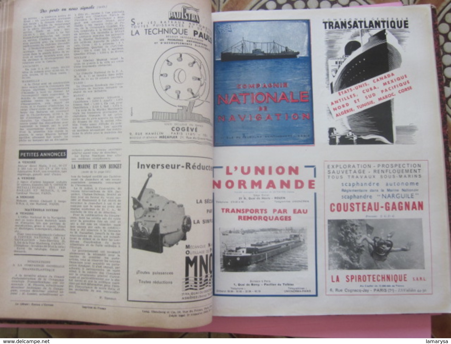 1949-RELIURE:LA REVUE NAUTIQUE-MARINE MILITAIRE-NAVIGATION COMMERCIAL,MARITIME,FLUVIAL,PÊCHE,YACHTING,CROISIÈRE-FR-Oumer