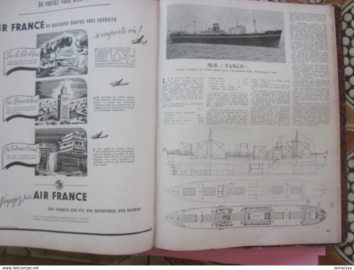 1949-RELIURE:LA REVUE NAUTIQUE-MARINE MILITAIRE-NAVIGATION COMMERCIAL,MARITIME,FLUVIAL,PÊCHE,YACHTING,CROISIÈRE-FR-Oumer