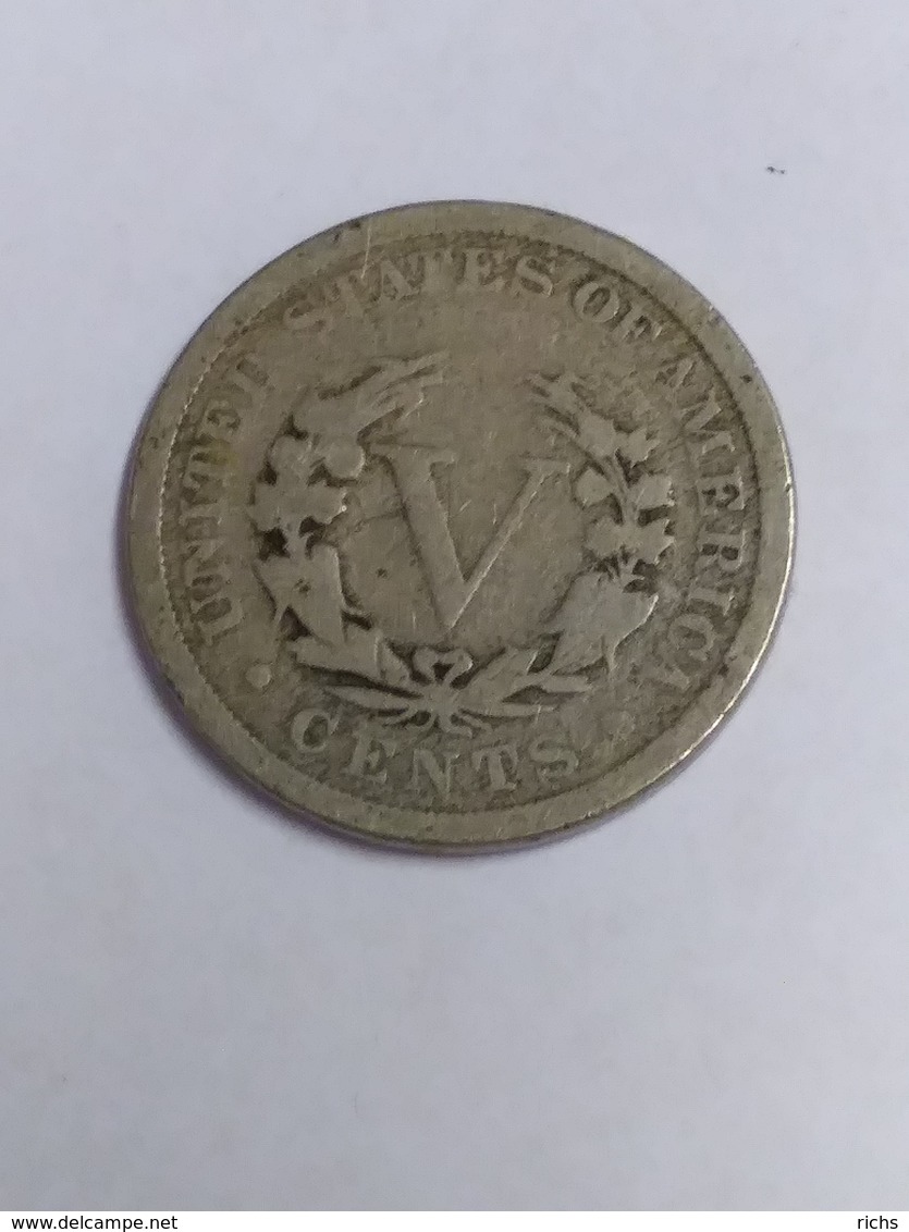 1893 Liberty "V" Nickel - 1883-1913: Liberty (Liberté)