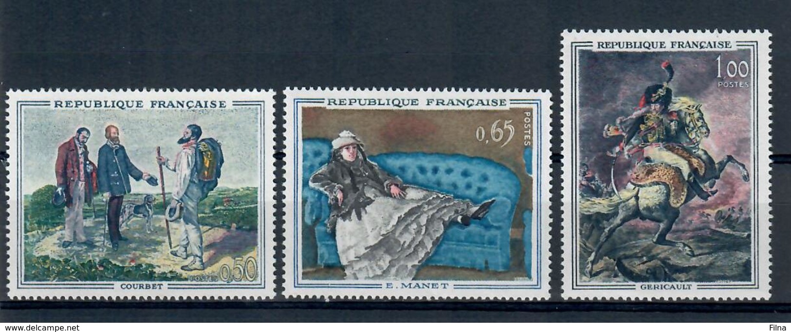 FRANCIA 1962 -  QUADRI - OPERE D'ARTE - SERIE COMPLETA - MNH** - Unused Stamps