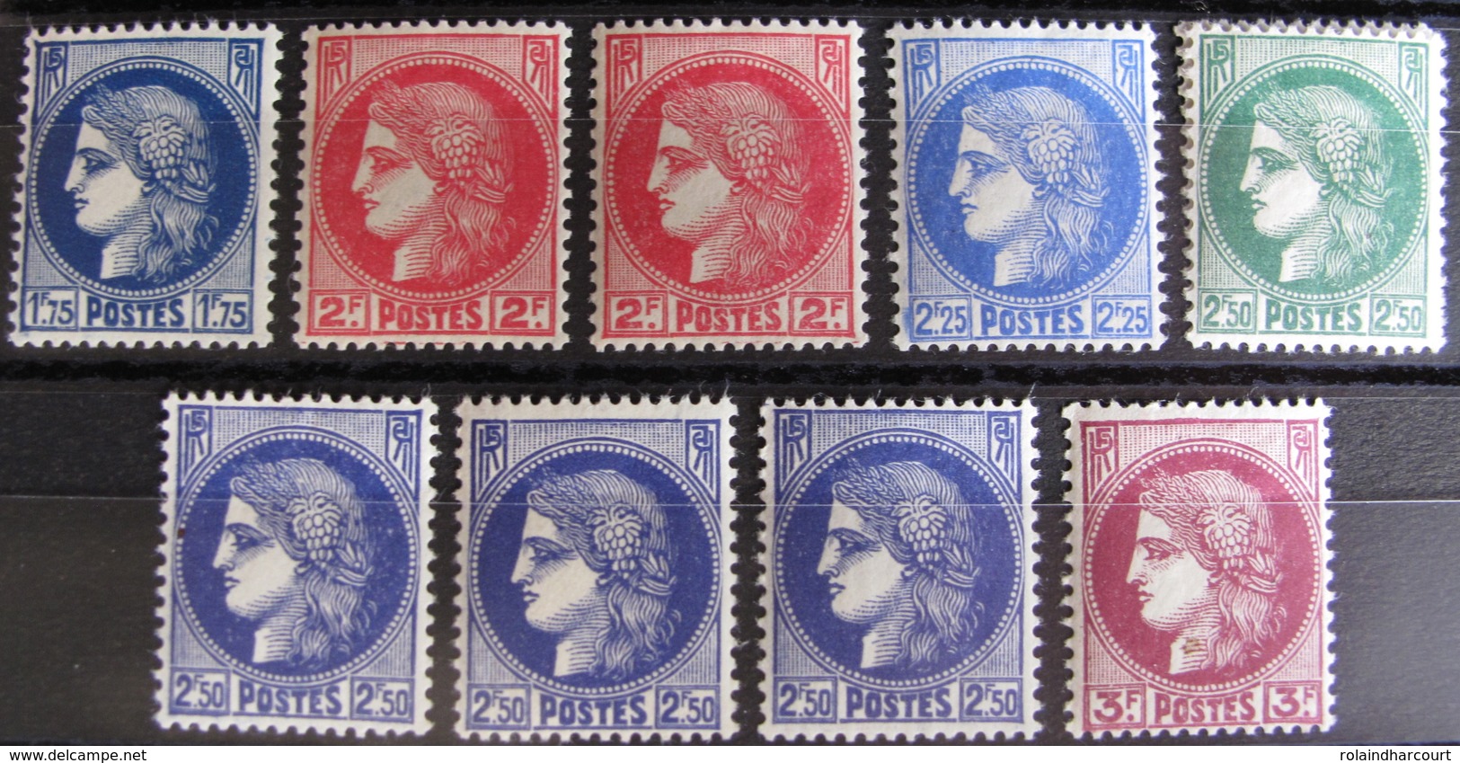 DF/987 - 1938 - CERES N°372 à 376 NEUFS** - Cote : 31,10 € - Unused Stamps