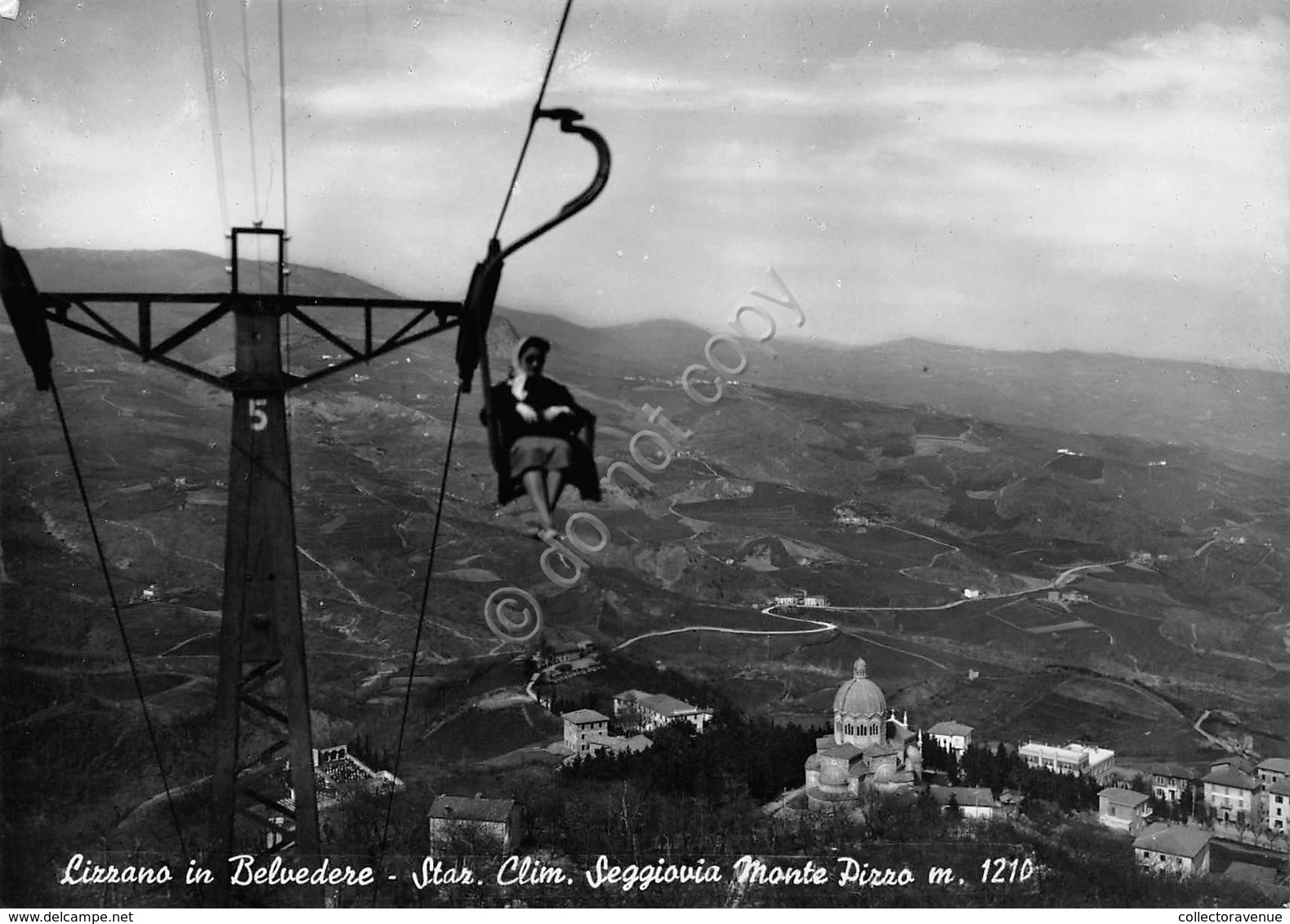 Cartolina Lizzano In Belvedere Seggiovia Monte Pizzo Animata 1953 (Bologna) - Bologna