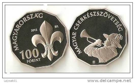 Hungary 100 Forint 2012. PROOF BLISTERCARD Centenary Of The Hungarian Scout Association - Hongrie