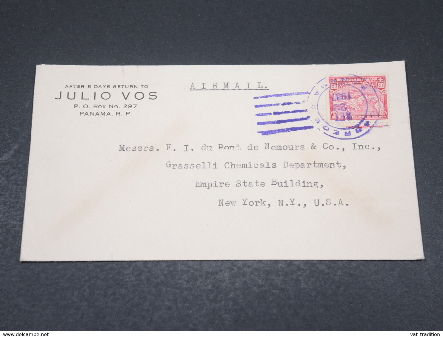 PANAMA - Enveloppe De Panama Pour New York En 1937 , Affranchissement Plaisant - L 17342 - Panama