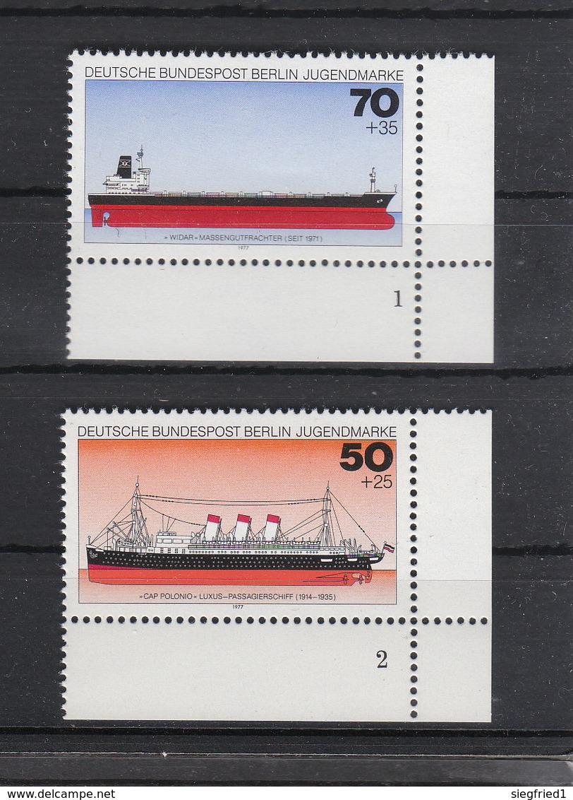 Deutschland Berlin West **  544-547 Jugend Schiffe Eckrand Formnummer Katalog  7,60 - Ungebraucht