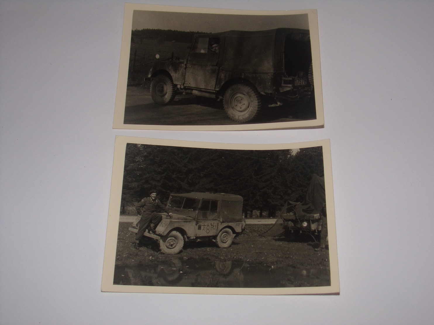 .Elsenborn En 1959.Lot De 3 Photos Militaire Avec Camion Et Canon. - Guerre, Militaire