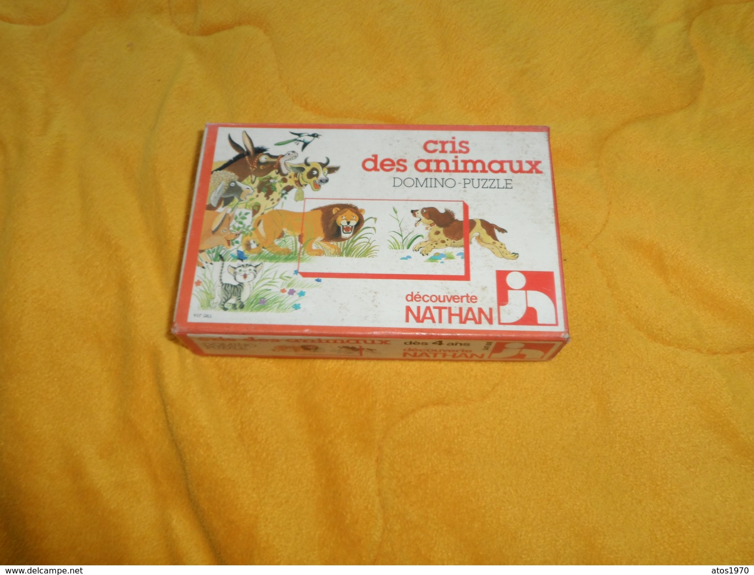 JEUX DE SOCIETE ANCIEN. / DOMINO PUZZLE CRIS DES ANIMAUX DECOUVERTE NATHAN. ANNEE 1979. COMPLET. - Rompecabezas