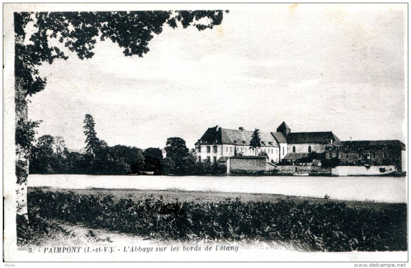 N°62282 -cpa Paimpont -l'abbaye Sur Les Bords De L'étang- - Paimpont