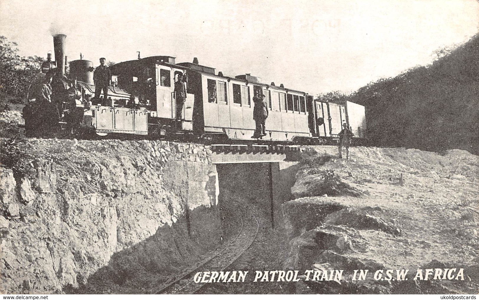 CPA - NAMIBIA, German South West Africa, German Patrol Train In G.S.W. Africa - Namibia