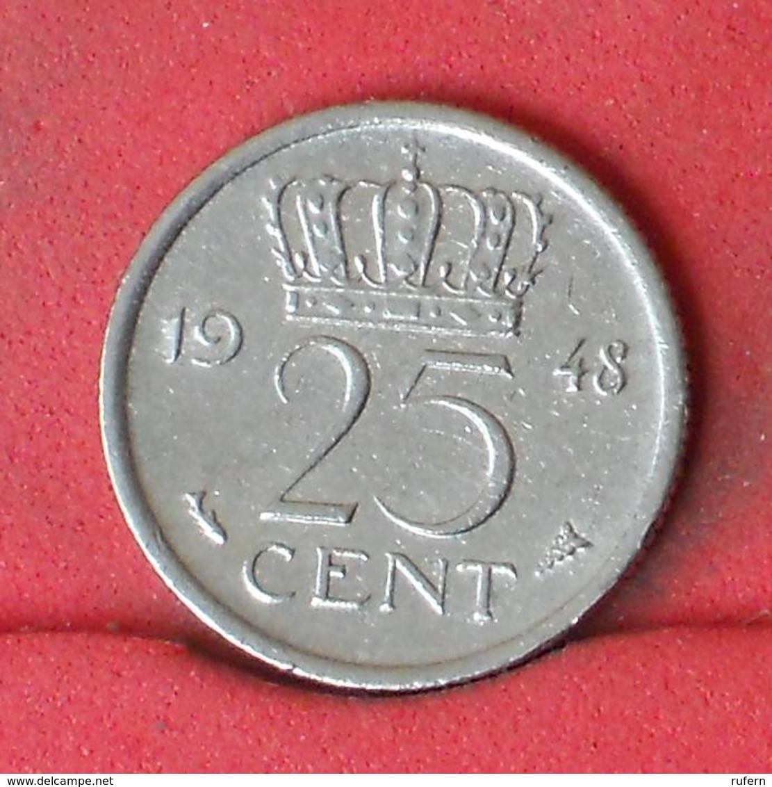 NETHERLANDS 25 CENT 1948 -    KM# 178 - (Nº22978) - 25 Centavos