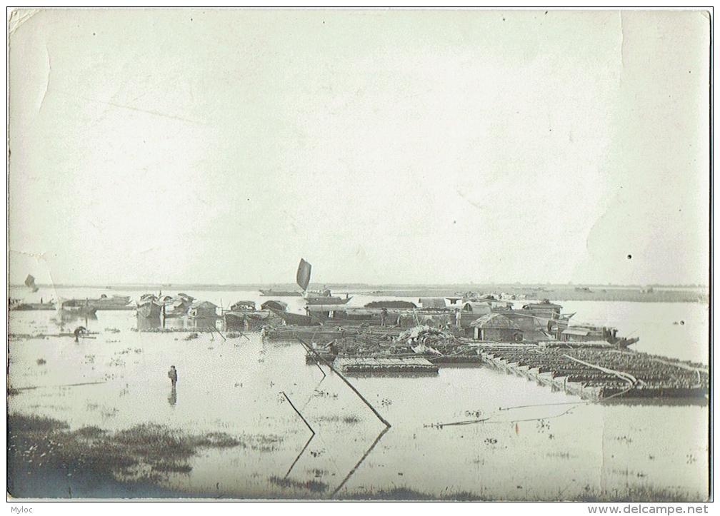 Foto/Grande Photo. Vietnam. Village Flottant Et Radeaux De Bambous. - Lieux