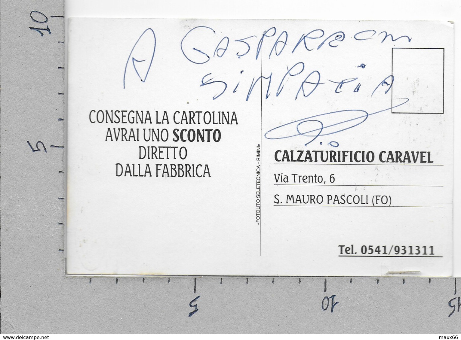 CARTOLINA NV ITALIA - PIO TREBBI - Clan Celentano - PUBBLICITARIA AUTOGRAFATA ORIGINALE - 10 X 15 - Musique Et Musiciens