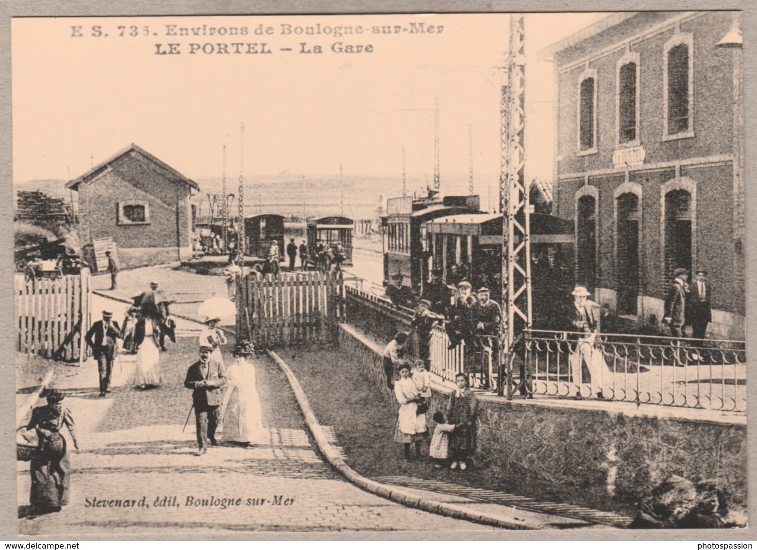 La Gare Du Portel Au Début Du Siècle. Trains - Railway - Bahn - „Reproduction“ - Eisenbahnen