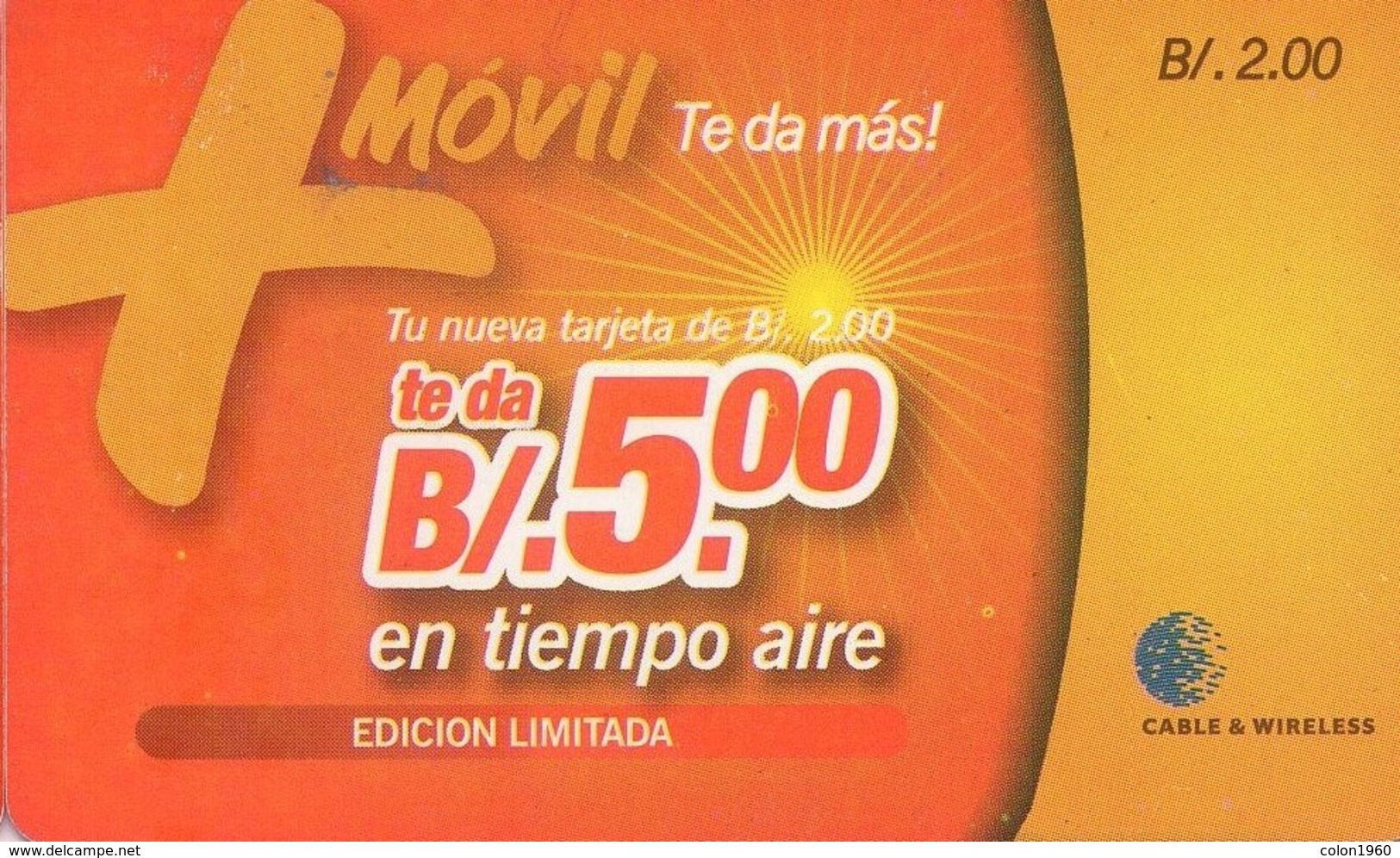 PANAMA. PAN-C&W-249. Te Da B/.5 En Tiempo Aire. B/2,00. (007) - Panama