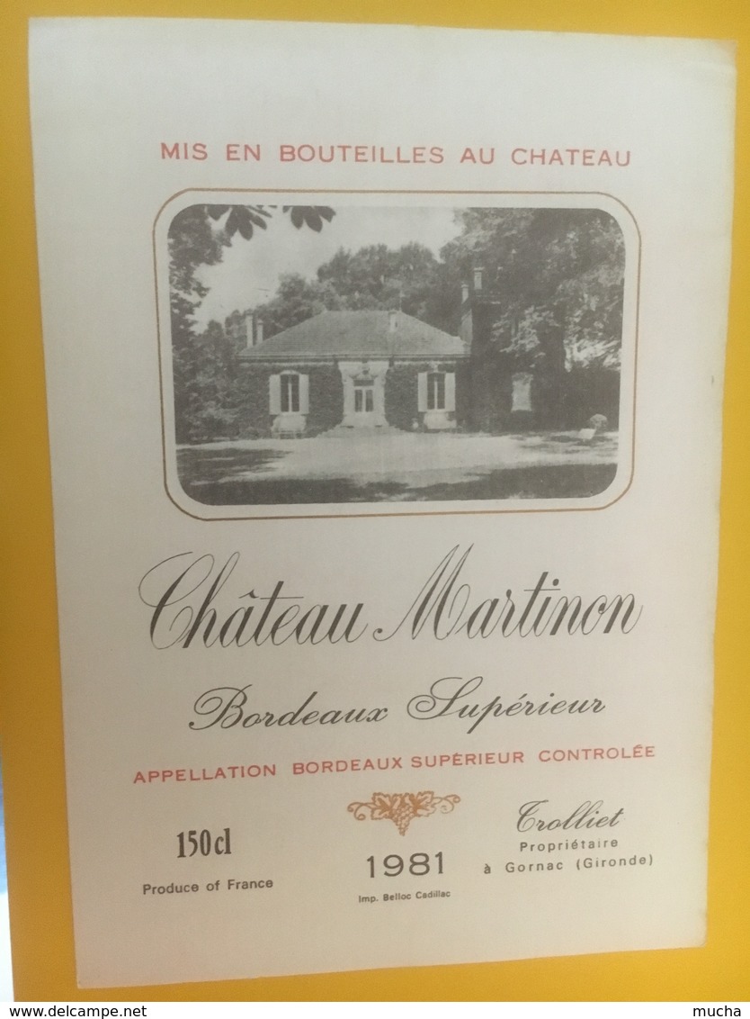 8352 -  Château Martinon 1981 150cl - Bordeaux