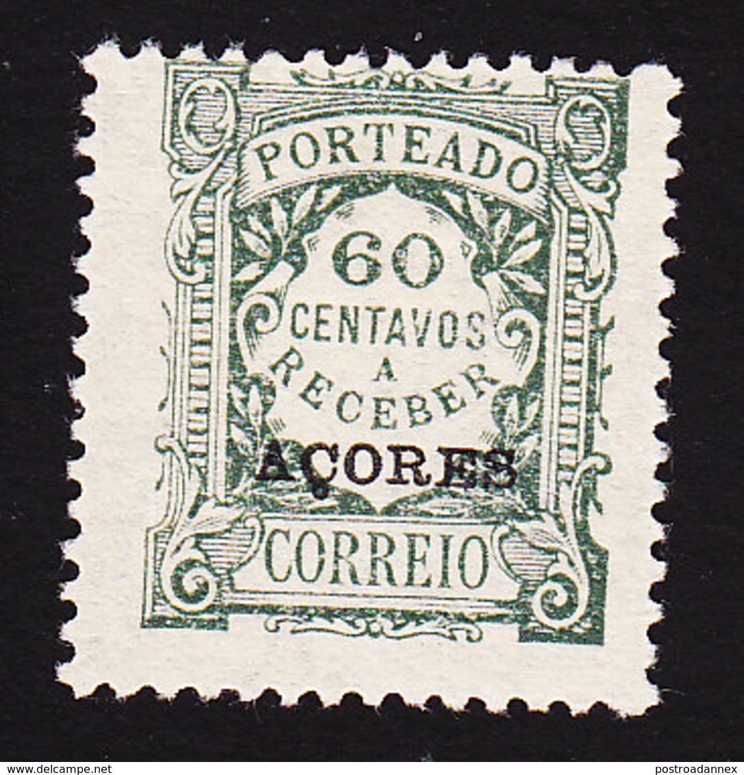 Azores, Scott #J45, Mint No Gum, Postage Due Overprinted, Issued 1922 - Azores