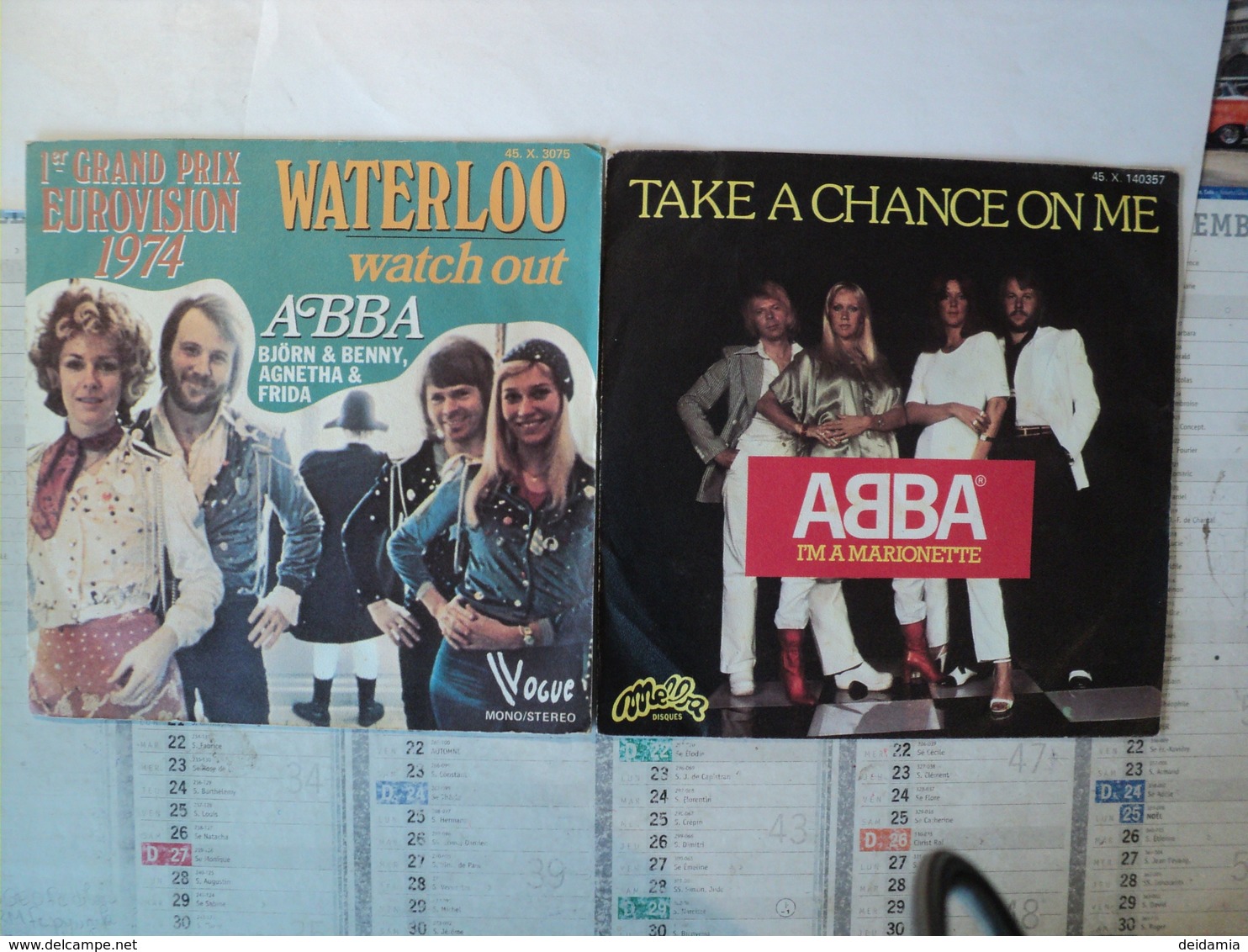 LOT DE DEUX 45 TOURS ABBA. 1974 / 1977. VOGUE 45 X 3075 / MELBA 140357 WATERLOO 1° GRAND PRIX EUROVISION 1974 - Disco, Pop