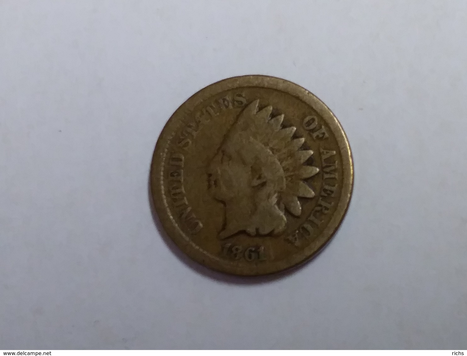 1861 Indian Head Cent - 1859-1909: Indian Head