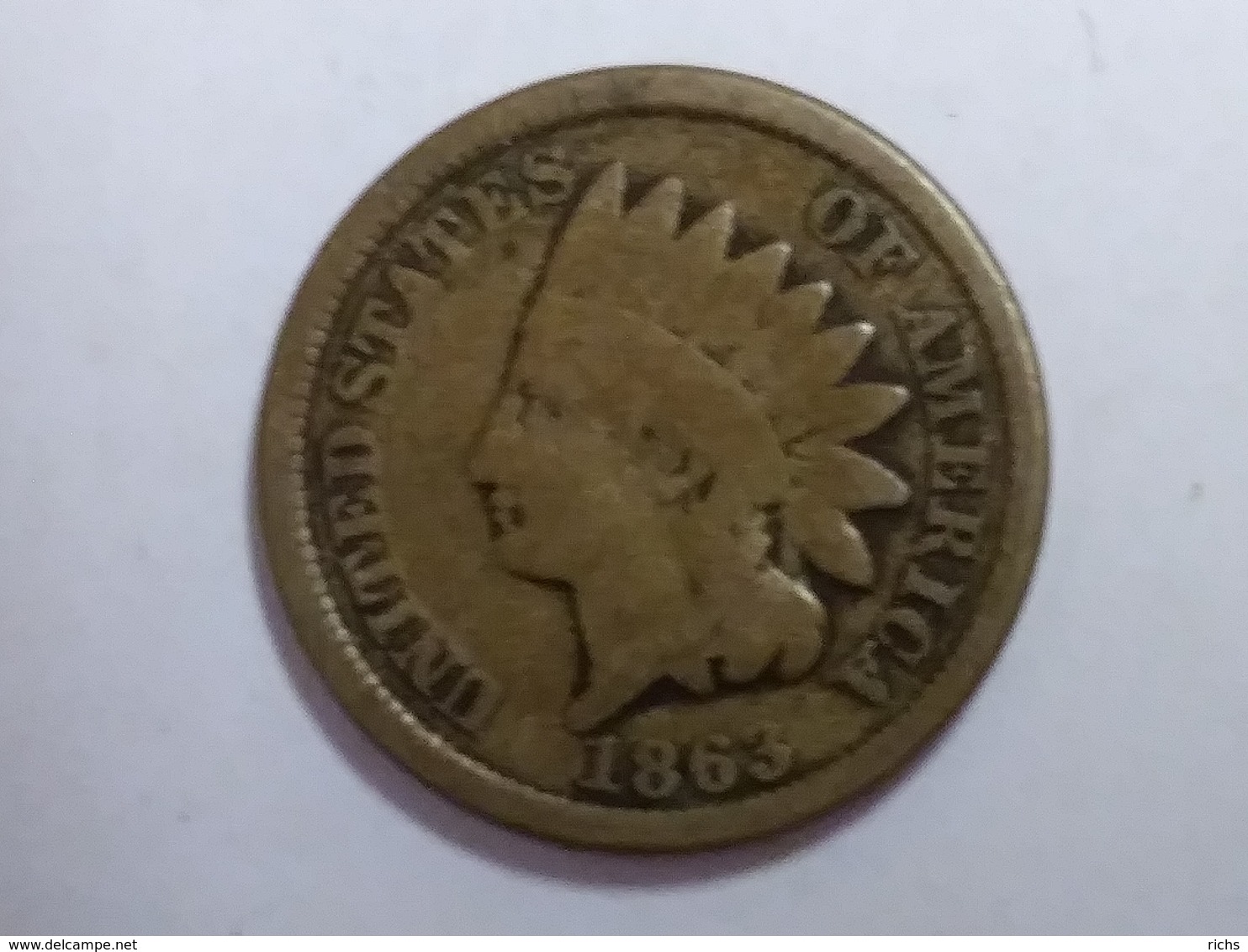 1863 Indian Head Cent - 1859-1909: Indian Head