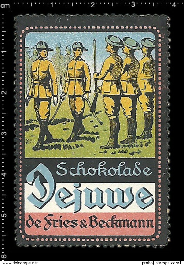 German Poster Stamp, Reklamemarke, Cinderella, Vignette, Scout, Erkunden, Pfadfinder, Scout, Scouting DEJUWE CHOCOLATE 4 - Altri & Non Classificati