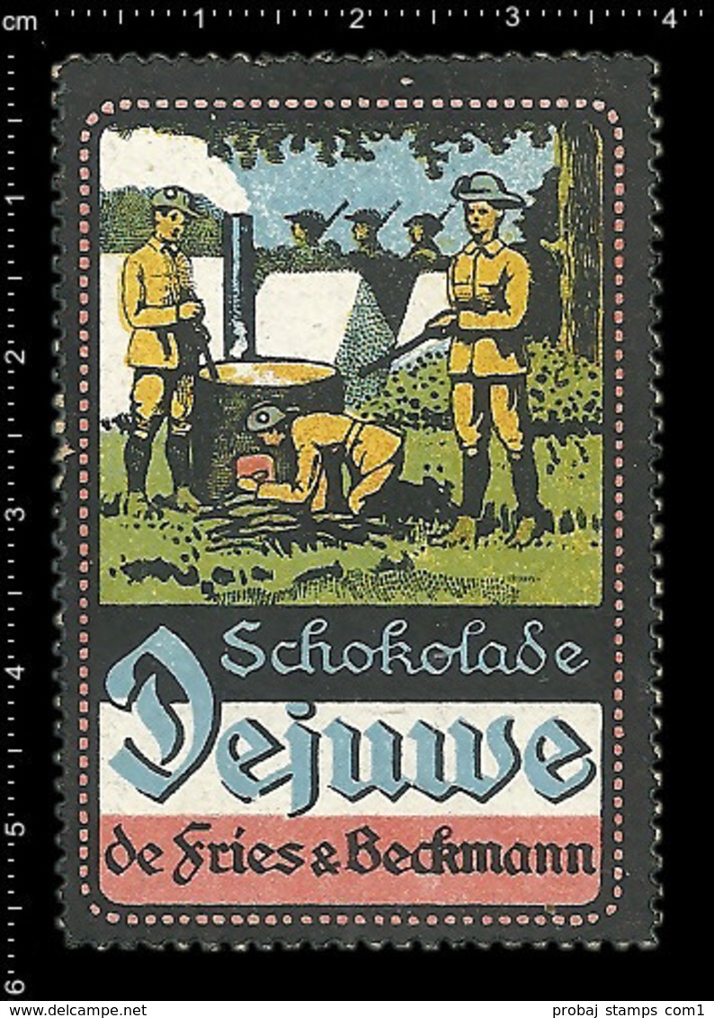 German Poster Stamp, Reklamemarke, Cinderella, Vignette, Scout, Erkunden, Pfadfinder, Scout, Scouting DEJUWE CHOCOLATE 5 - Altri & Non Classificati