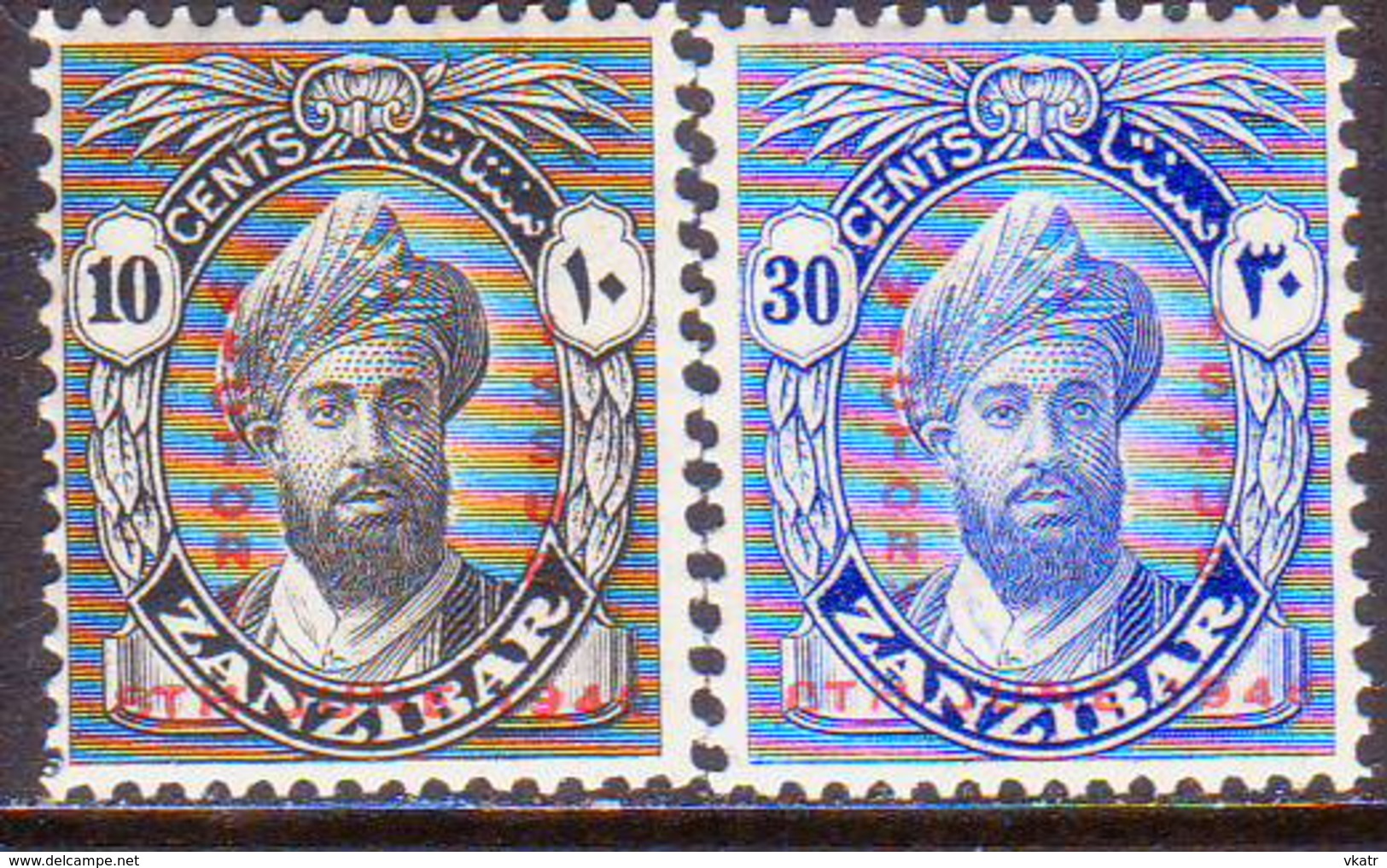 ZANZIBAR 1946 SG #331-32 сompl.set MNH Victory - Zanzibar (...-1963)