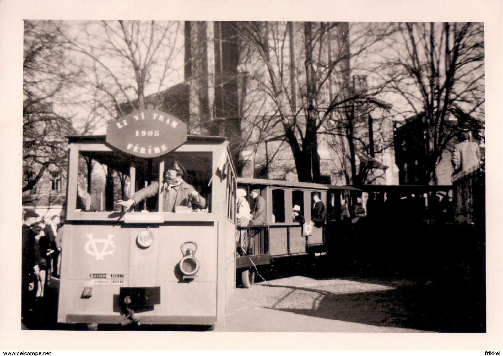 Lot 3x Foto Photo (9 X 13 Cm) Carnaval Fête ? Ferrières ?? Li Vi Tram 1905 Férire Conducteur - Ferrières